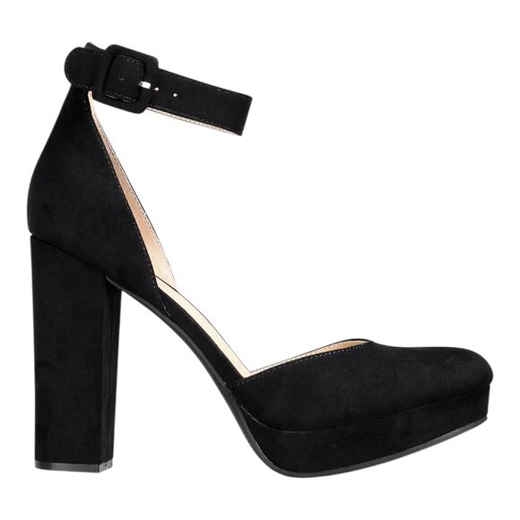 Sun + Stone Womens Estrella High Heel Ankle Strap Platform Pumps Black Size 9 W - Picture 2 of 4